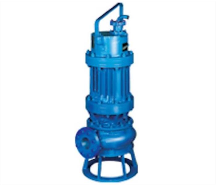 blue submersible pump