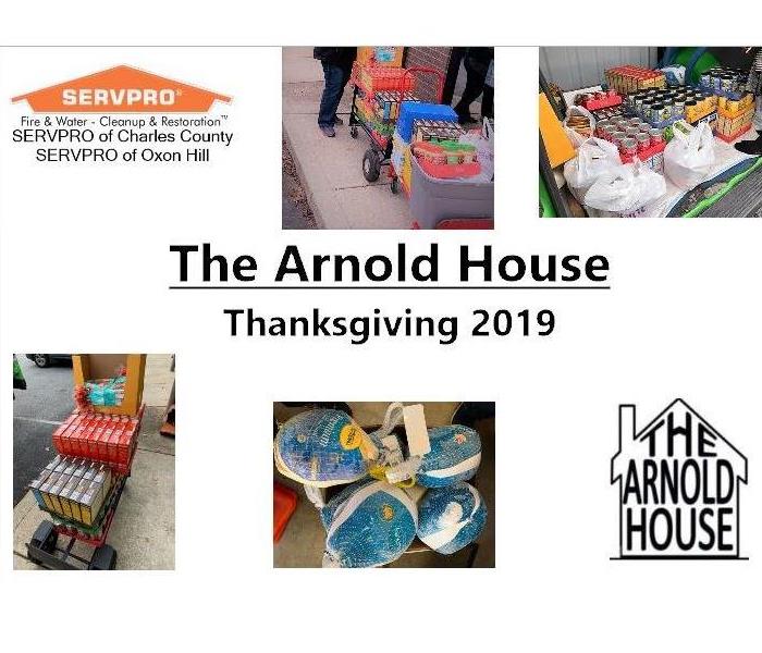 Thanksgiving Donations to The Arnold House in Waldorf, MD